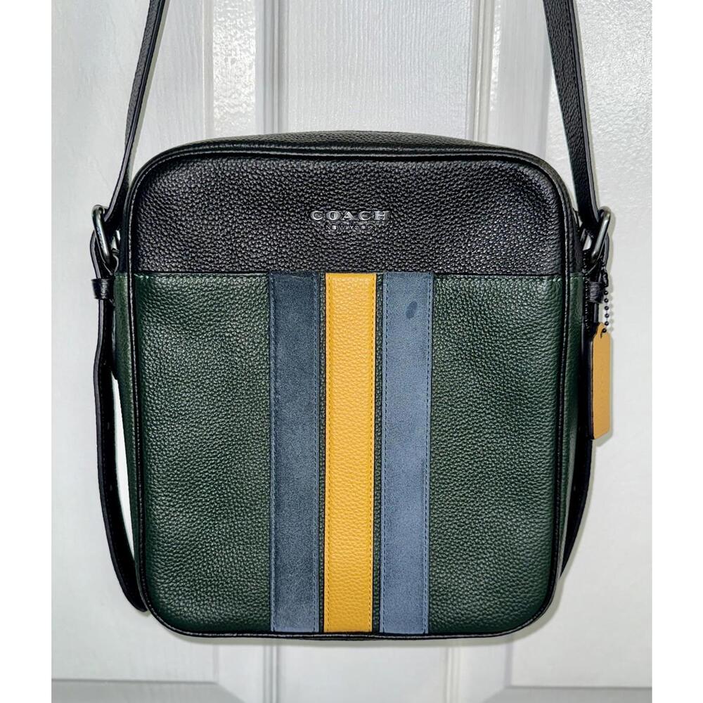 Coach Hudson Crossbody Bag 21 With Varsity Stripe
